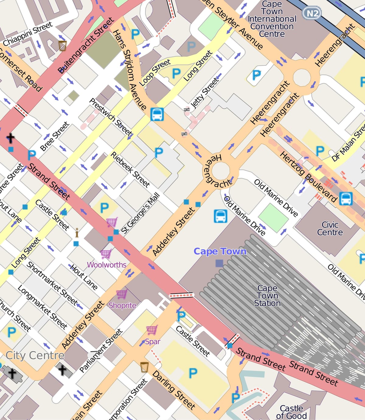 карта heerengracht Street Кејптаун