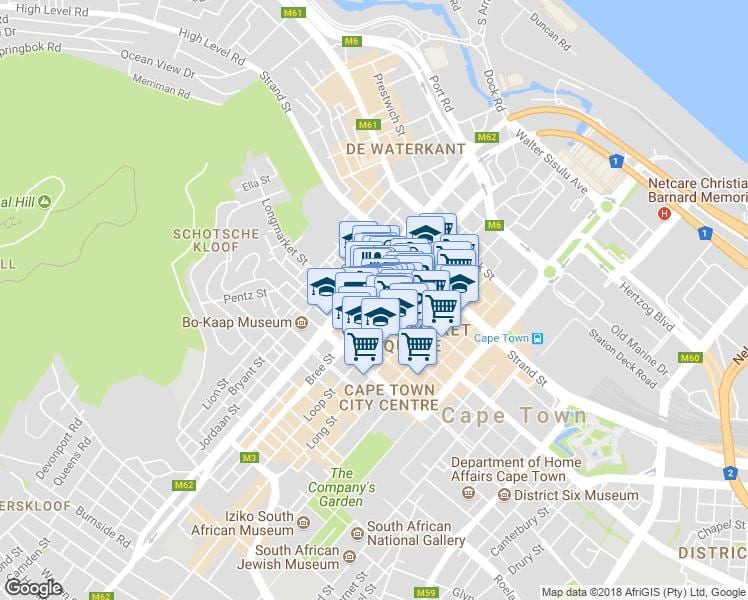 карта shortmarket улица Кејптаун