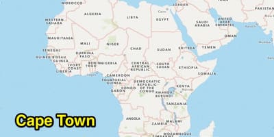 Локација Кејптаун на мапи света