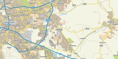 Карта блэкхите Кејптаун