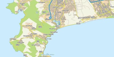 Карта муйзенберг Кејптаун