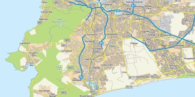 Карта пламстед Кејптаун