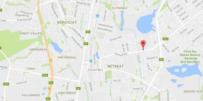 Карта bergvliet Кејптаун
