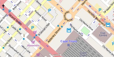 Карта heerengracht Street Кејптаун